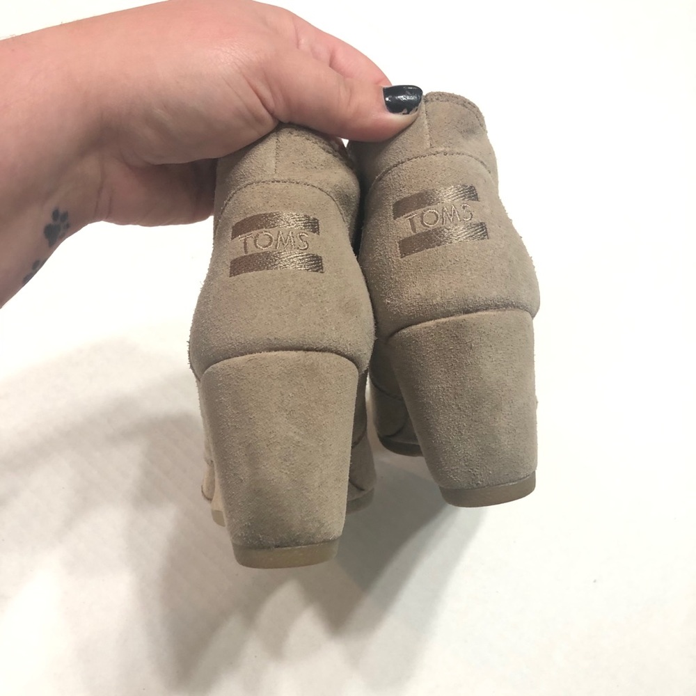Toms Suede Wedge Booties - Picture 5 of 7